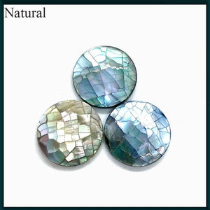 2pcs Abalone Shell Pearl Inlaid Jewelry Pendant 16mm