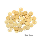 50Pcs Stainless Steel Oval Charms Pendant for DIY Jewelry Making Crafts