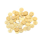 50Pcs Stainless Steel Oval Charms Pendant for DIY Jewelry Making Crafts