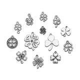Antique Silver Plated St.Patrick'S Clover Charms Ireland Pendants For Diy