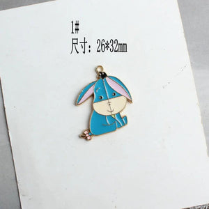 10Pcs Cartoon Animal Enamel Mini Charm DIY Jewelry Making