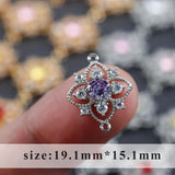 18k Rhodium Plated DIY Jewelry Accessories, Nickel Free, 10pcs/lot