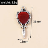 10pcs Steampunk Magic Mirror Charms Gothic Lace Necklace DIY Jewel