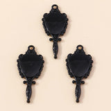 10pcs Steampunk Magic Mirror Charms Gothic Lace Necklace DIY Jewel