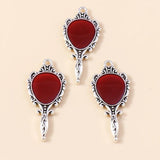 10pcs Steampunk Magic Mirror Charms Gothic Lace Necklace DIY Jewel