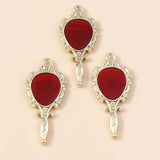 10pcs Steampunk Magic Mirror Charms Gothic Lace Necklace DIY Jewel