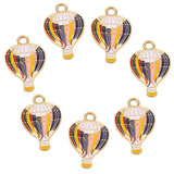 20Pcs Enamel Hot Air Balloon Charms for Jewelry Making