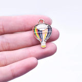 20Pcs Enamel Hot Air Balloon Charms for Jewelry Making