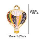 20Pcs Enamel Hot Air Balloon Charms for Jewelry Making