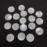 3pcs Mother Pearl Shell Carved Round Flower Earrings