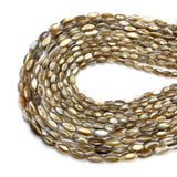 Natural Brown Horseshoe Snail Rice Beads 5-12mm DIY Jewelry Making