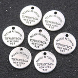 20Pcs Charm Letter Round Pendant Retro Necklace Bracelet Jewelry Accessories