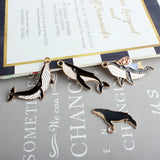 10pcs Cartoon Sperm Whale Enamel Charms for DIY Jewelry