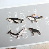 10pcs Cartoon Sperm Whale Enamel Charms for DIY Jewelry