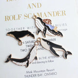 10pcs Cartoon Sperm Whale Enamel Charms for DIY Jewelry