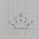 Silver Plated Mardi Gras Crown Charms for DIY Jewelry Making