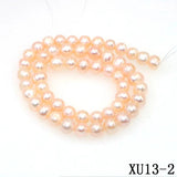 7-8mm Pink Akoya Cultured Pearl Beads DIY Bracelet Necklace 14.5inc