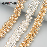 DIY Necklace Chain Accessories 18k Plated Silver KC Gold Nickel Free 50cm/Lot