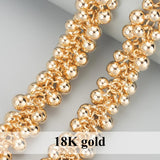 DIY Necklace Chain Accessories 18k Plated Silver KC Gold Nickel Free 50cm/Lot