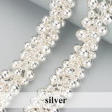 DIY Necklace Chain Accessories 18k Plated Silver KC Gold Nickel Free 50cm/Lot
