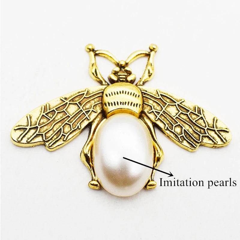10 Pcs 35*47mm Bee Flat Paste Decorative Sewing Jewelry Accessories