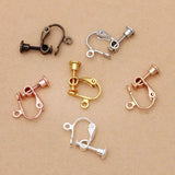 50pcs/lot 14*17mm Copper Clip Earring No Pierced Hook DIY Jewelry