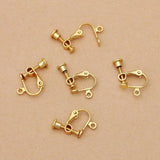 50pcs/lot 14*17mm Copper Clip Earring No Pierced Hook DIY Jewelry