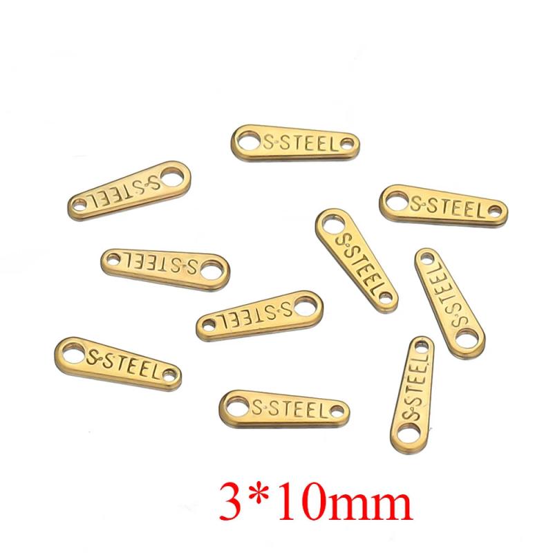 50pcs Stainless Steel End Tail Charms Necklaces Chains DIY Jewelry Making