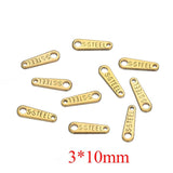 50pcs Stainless Steel End Tail Charms Necklaces Chains DIY Jewelry Making