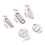 50pcs Stainless Steel End Tail Charms Necklaces Chains DIY Jewelry Making