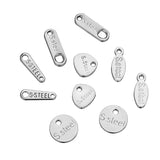 50pcs Stainless Steel End Tail Charms Necklaces Chains DIY Jewelry Making