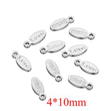 50pcs Stainless Steel End Tail Charms Necklaces Chains DIY Jewelry Making