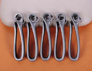 Retro Vintage Silver KeyChain U Hook Clasp Wallet Chain Fish Hook