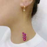 18k Plated Copper DIY Pendant with Natural Stone, 2pcs/lot