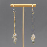 18k Plated Copper DIY Pendant with Natural Stone, 2pcs/lot
