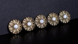 30MM Turquoise Flower Leathercraft Concho Antique Brass Screwback