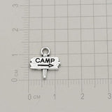 Antique Silver Plated Trailer Camping Fire Charms Travel Pendants DIY Bracelets