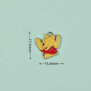 10pcs Cartoon Anime Pig Bear Earring Pendant DIY Keychain Bracelet Necklace