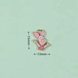 10pcs Cartoon Anime Pig Bear Earring Pendant DIY Keychain Bracelet Necklace