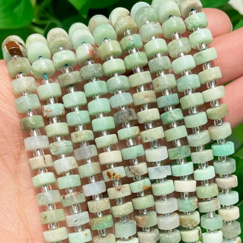 6*4mm Natural Chrysoprase Australian Jades Rondelle Beads