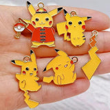 10pcs Thunder Lightning Charms Dripping Oil Enamel Charms for Jewelry Making