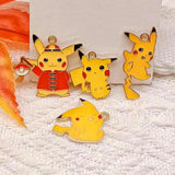 10pcs Thunder Lightning Charms Dripping Oil Enamel Charms for Jewelry Making