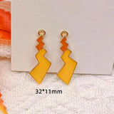 10pcs Thunder Lightning Charms Dripping Oil Enamel Charms for Jewelry Making