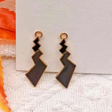 10pcs Thunder Lightning Charms Dripping Oil Enamel Charms for Jewelry Making