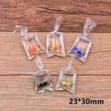 10pcs Coral Fish Bag Resin Pendant for DIY Jewelry Making