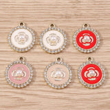 10pcs Crystal Flower Charms Pendants for Jewelry Making Women DIY