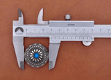 10pcs Antique Silver Tribal Turquoise Conchos Button