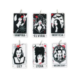 6Pcs Halloween Charms Tarot Card Horror Acrylic Jewelry Findings