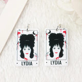 6Pcs Halloween Charms Tarot Card Horror Acrylic Jewelry Findings