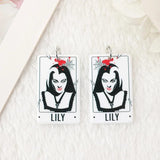 6Pcs Halloween Charms Tarot Card Horror Acrylic Jewelry Findings